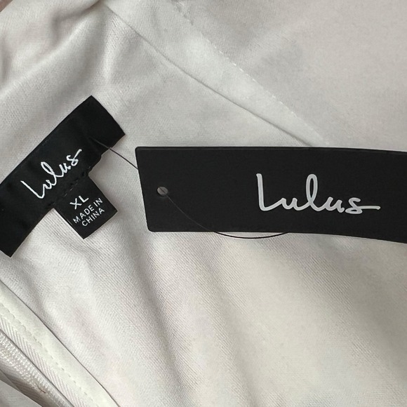 Lulus Dress Burnout Floral Lace Tiered Ruffle White Pink XL Maxi Romantic XL NEW - Picture 8 of 12